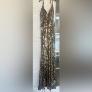 Long formal sequin maxi dress